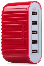 Momax U.Bull 5-port USB Charger (UM5EU) red