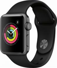Apple Watch Series 3 38mm Aluminum Case with Sport Band space grey/black