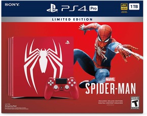 Sony Playstation 4 Slim 1Tb (Limited Edition) red + игра Spider-Man