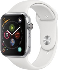 Apple Watch Series 4 GPS 44mm Aluminum Case with Sport Band silver/white