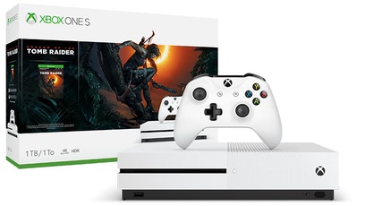 Microsoft Xbox One S 1Tb white + игра Shadow of the Tomb Raider