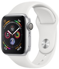 Apple Watch Series 4 GPS 40mm Aluminum Case with Sport Band silver/white