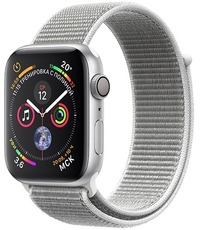 Apple Watch Series 4 GPS 44mm Aluminum Case with Sport Loop silver/white