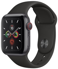 Apple Watch Series 5 GPS 44mm Aluminum Case with Sport Band space gray/black