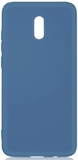 DF Силиконовый чехол с микрофиброй для Xiaomi Redmi 8A blue
