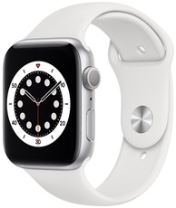 Apple Watch Series 6 GPS 44mm Aluminum Case with Sport Band silver/white