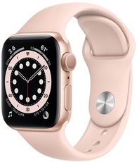 Apple Watch Series 6 GPS 40mm Aluminum Case with Sport Band gold/pink sand