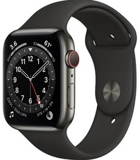 Apple Watch Series 6 GPS + Cellular 40мм Stainless Steel Case with Sport Band graphite black