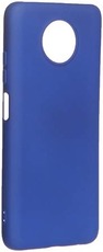 DF Силиконовый чехол с микрофиброй для Xiaomi Redmi Note 9T blue