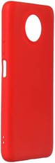 DF Силиконовый чехол с микрофиброй для Xiaomi Redmi Note 9T red