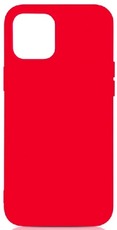DF Силиконовый чехол с микрофиброй для iPhone 12/12 Pro red