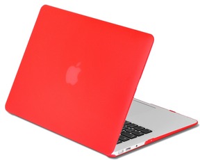 DF Чехол-накладка Soft Touch для Macbook Air Retina A1932 red