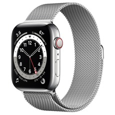 Apple Watch Series 6 GPS + Cellular 44mm Stainless Steel Case with Milanese Loop silver