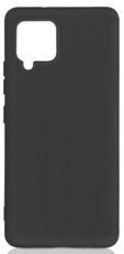 DF Силиконовый чехол с микрофиброй для Samsung Galaxy A42 black