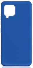 DF Силиконовый чехол с микрофиброй для Samsung Galaxy A42 blue