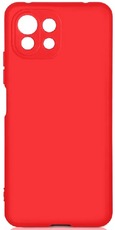 DF силиконовый чехол с микрофиброй для Xiaomi Mi 11 Lite red