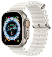 Apple Watch Ultra 49mm Titanium Case Cellular титановый/белый Ocean Band (130-200)