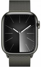 Apple Watch Series 9 45mm Stainless Steel Case with Milanese Loop Graphite