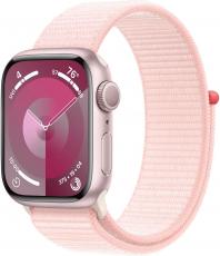 Apple Watch Series 9 45mm Aluminum Case with Sport Loop pink