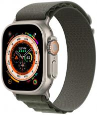 Apple Watch Ultra 49mm Titanium Case with green Alpine Loop (размер M)