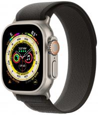 Apple Watch Ultra 49mm Titanium Case with Trail Loop (M/L) black/grey