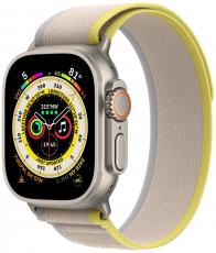 Apple Watch Ultra 49mm Titanium Case with Trail Loop (M/L) yellow/beige	
