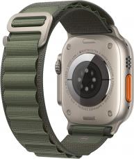 Apple Watch Ultra 49mm Titanium Case with green Alpine Loop (размер S)