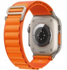 Apple Watch Ultra 49mm Titanium Case with orange Alpine Loop (размер M)