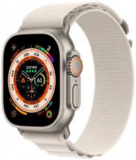 Apple Watch Ultra 49mm Titanium Case with starlight Alpine Loop (размер M)