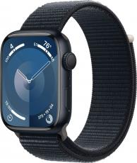Apple Watch Series 9 45mm Aluminum Case with Sport Loop midnight
