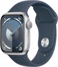 Apple Watch Series 9 45mm Aluminium Case with Sport Band silver/blue (размер S/M)