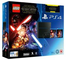 Sony PlayStation 4 1TB black + игра LEGO Star Wars: The Force Awakens