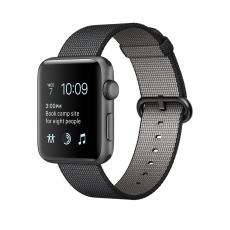 Apple Watch Series 2 42mm Aluminum Case with Sport Band gray/woven nylon black