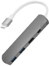 Wiwu USB Type C Hub 4 в 1 (T3 Plus) grey