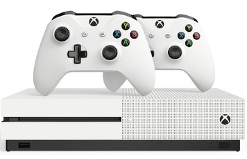 Microsoft Xbox One S 1 Тб + 2 геймпада white