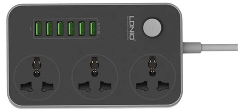 LDNIO SC3604 Сетевой удлинитель 6 USB + 3 розетки