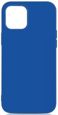 DF Силиконовый чехол с микрофиброй для iPhone 12/12 Pro blue