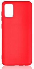 DF Силиконовый чехол с микрофиброй для Samsung Galaxy A32 red
