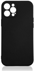 DF Силиконовый чехол с микрофиброй для iPhone 13 Pro Max black