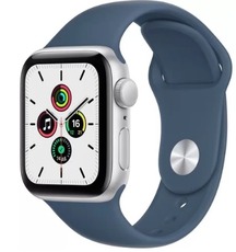 Apple Watch SE GPS 40mm Aluminum Case with Sport Band silver/abyss blue