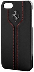 Ferrari hard case for iPhone 5/5s/SE (кожа) black