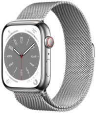 Apple Watch Series 8 45mm Stainless Steel Case with Milanese Loop (размер R) silver