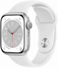 Apple Watch Series 8 41 мм Aluminium Case silver/white (размер S/M)
