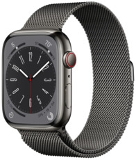 Apple Watch Series 8 45mm Stainless Steel Case Cellular with Milanese Loop (размер R) graphite