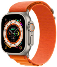 Apple Watch Ultra 49mm Titanium Case with orange Alpine Loop (размер S)