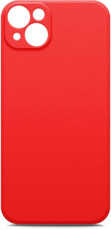 BoraSCO силиконовый чехол с микрофиброй для iPhone 14 Plus red