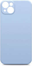 BoraSCO силиконовый чехол с микрофиброй для iPhone 14 Plus blue