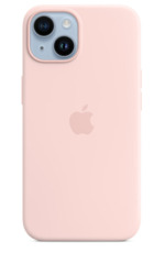 Apple iPhone 14 Silicone Case with MagSafe chalk pink