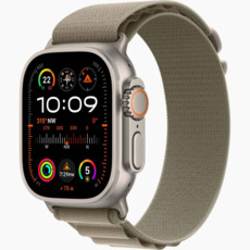 Apple Watch Ultra 2 49mm Titanium Case with Alpine Loop (L) olive