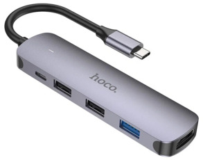 Hoco Type-C hub HB27 5в1 (USB-C + 2 x USB2.0 + USB3.0 + HDMI) HB27 60W